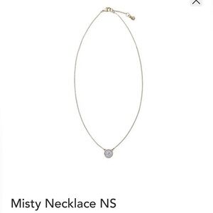 CAbi Misty Necklace - Gold Chain with Pale Blue Pendant